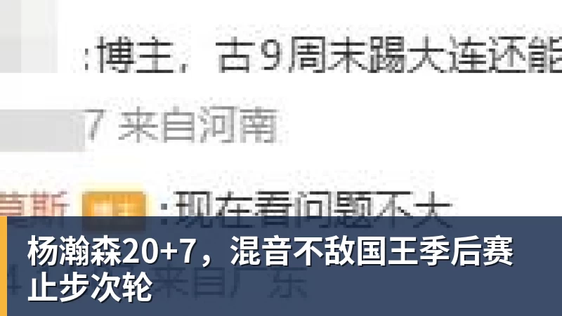 米兰体育杨瀚森20+7，混音不敌国王季后赛止步次轮